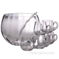 Punch Bowl Set Clear Glass Punch Set Set